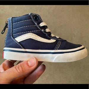 Vans Blue and White Toddler SK8 Hi Top Sneaker